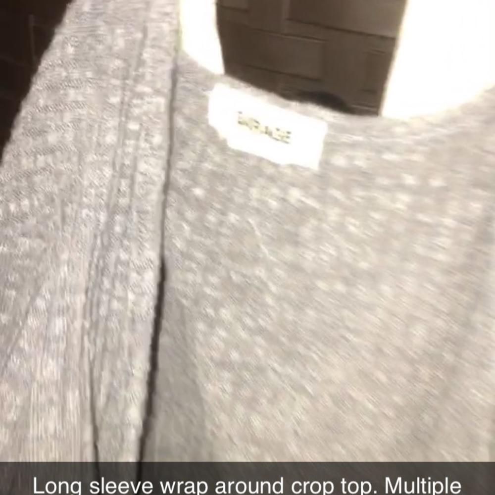 Tie in front garage grey long sleeve - Picture 2 of 2